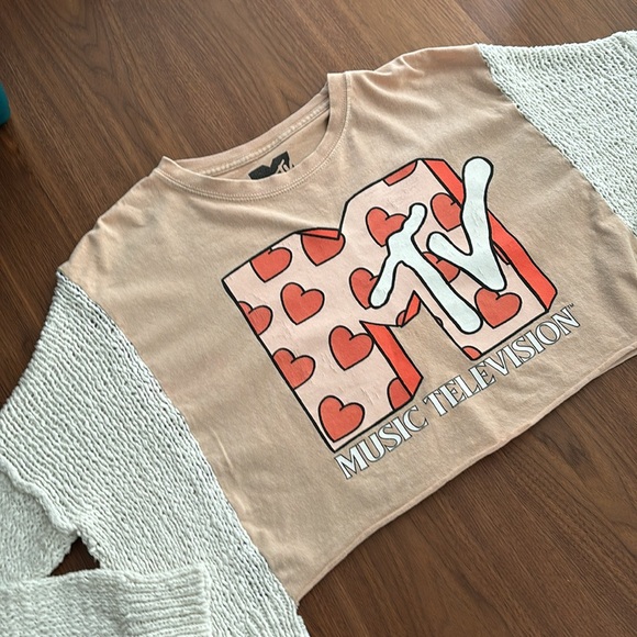 CUSTOM MADE MTV PATCHWORK SWEATER / SHIRT - Picture 6 of 7